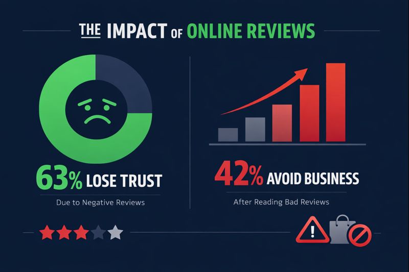 Infographic showing the impact of TripAdvisor reviews on business revenue and customer trust